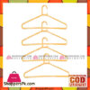 Yellow Plastic Clothe Hangers - 12 Pcs