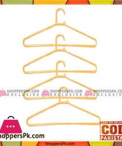 Yellow Plastic Clothe Hangers - 12 Pcs