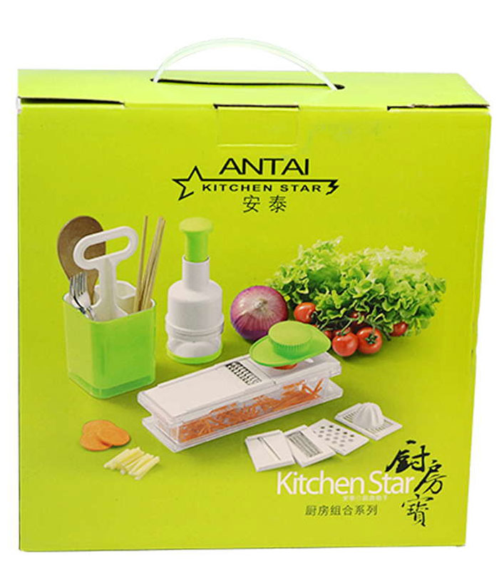 Kitchen Star Multi-Functional Kitchen Tool Set Slicer Chopper And Cutlary Holder Sx1047