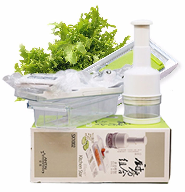 Kitchen Star Multi-Functional Kitchen Tool Set Slicer Chopper And Cutlary Holder Sx1047