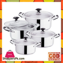 Sonex Mega Classic – 4 Cooking Pots Set – Stainless Steel