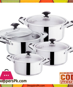 Sonex Mega Classic – 4 Cooking Pots Set – Stainless Steel