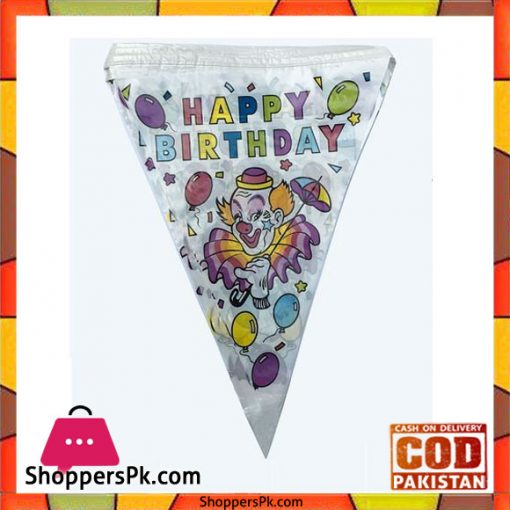 10 Flags Pennant Plastic Banner Birthday Party Hanging