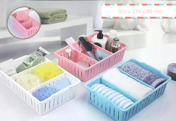 3 Compartment Storage Basket Large