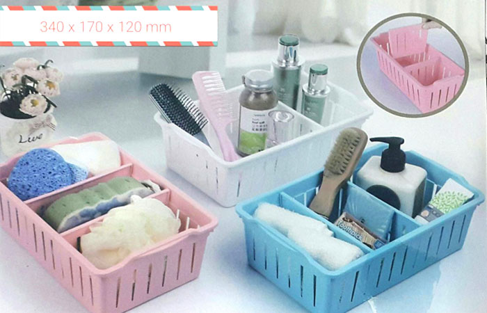 3 Compartment Storage Basket Small