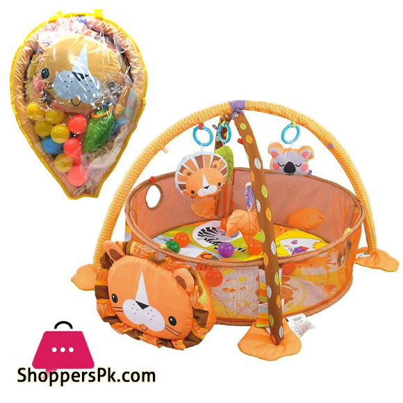 3 in 1 Lion Soft Baby Activity Gym Baby Ball Pit Baby Play Mat With Sides