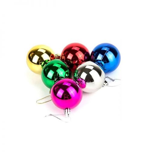 Large Shining Decoration Baubles Round Balls (Pack of 12)