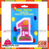 Balloons 1St Birthday Candle Large - Pink