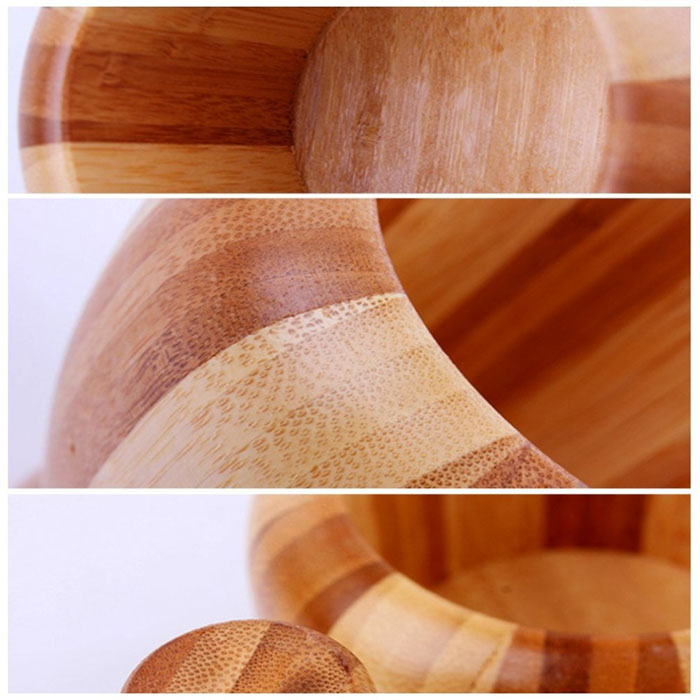Bamboo Mortar And Pestle