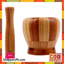 Bamboo Mortar and Pestle