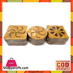 Bamboo Tea Coaster with Stand - 1 Pcs