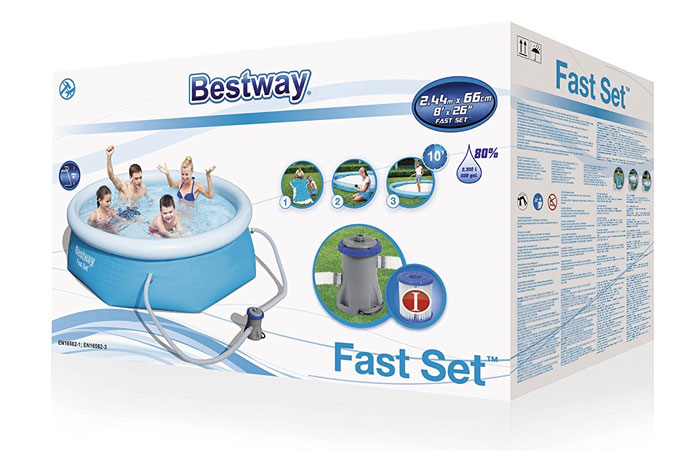 Bestway Fast Set Swimming Pool 8 Feet X 26 Inch - 57268