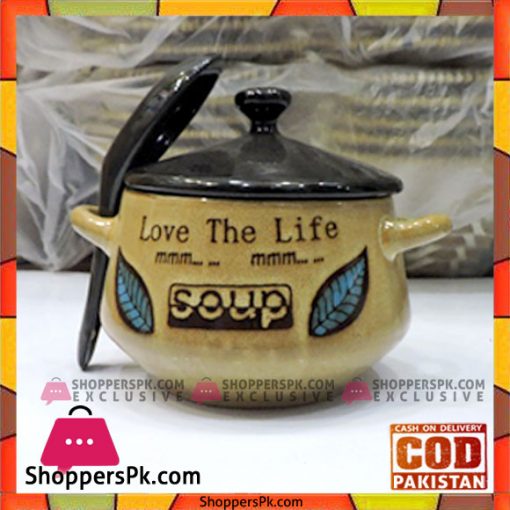 High Quality Soup Bowl With Lid And Spoon