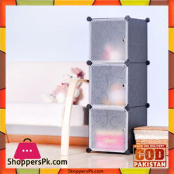 Intelligent Plastic Portable Cube Cabinet 3 Cube