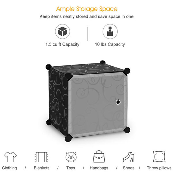 Modern Design Portable Cube Cabinet – 3 cube