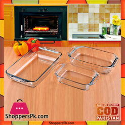 NORITAZEH Tanoori Rectangular Roast Dish Family Set 3 Pcs