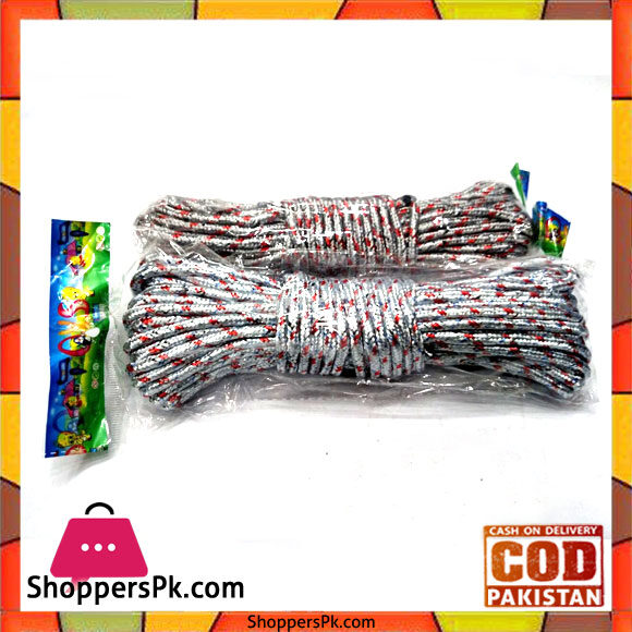 Outdoor Laundry Clothesline Rope For Drying Clothes (Random Colour ) Rope20M - 1 Pcs