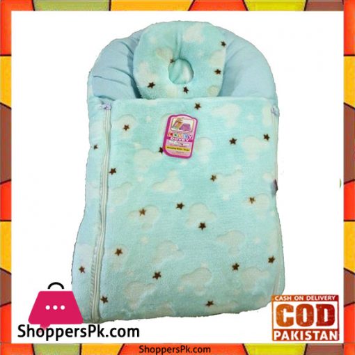 Plush Blue Sleeping Bag For Baby - Random Design