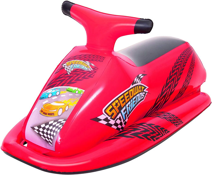 Splash And Play Kids Inflatable Swimming Pool Float Red Racer Rider 3-6 Years Kids