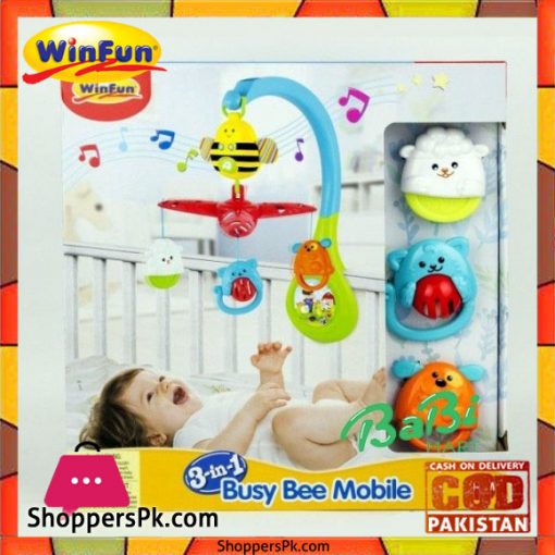 Winfun-3 in 1 Busy Bee Cot Mobile