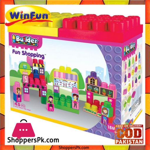 Winfun I Builder Fun Shopping 45 Pcs Block Set