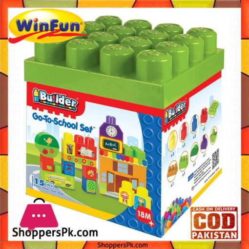 Winfun I Builder Go-To-School Set 15 Pcs Block Set