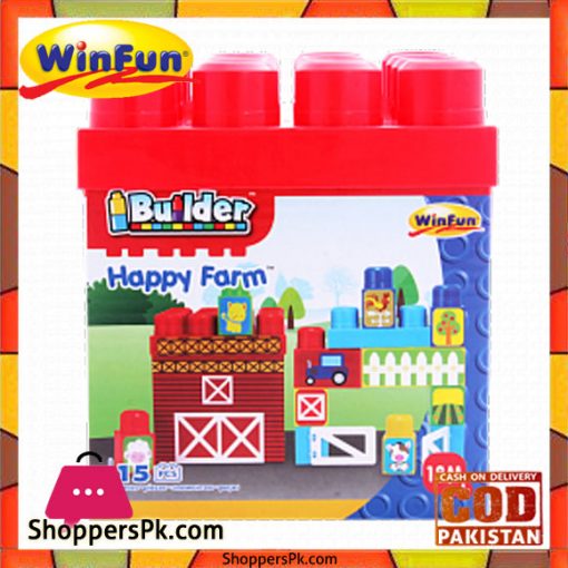 Winfun I Builder Happy Farm 15 Pcs Block Set