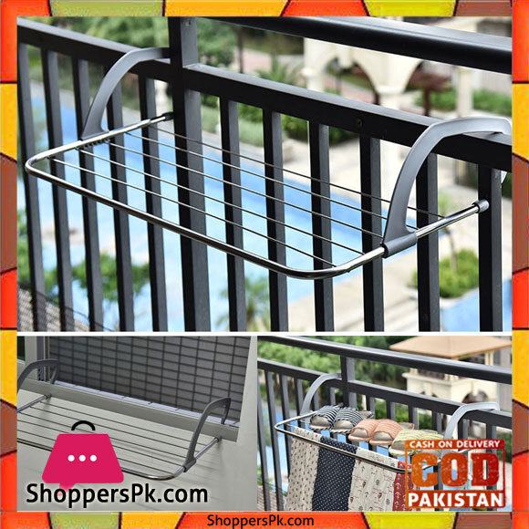 Indoor Outdoor Easy Install Folding Clothes Rack Drying Shoes Dryer Laundry Hanger Balcony Stainless Steel Bathroom Window