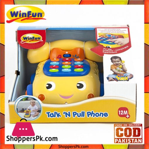 Winfun Win-Talk 'N Pull Phone Multi Color