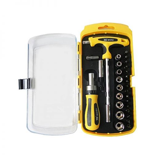 Bosi Screwdriver Socket Toolkit - 29 Pcs - Black & Yellow