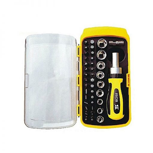 Bosi Screwdriver Socket Toolkit - 41 Pcs - Black & Yellow