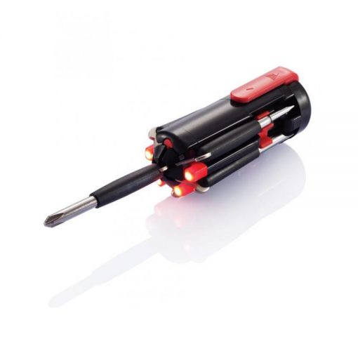 6 In 1 Screwdriver Set With Light - Black
