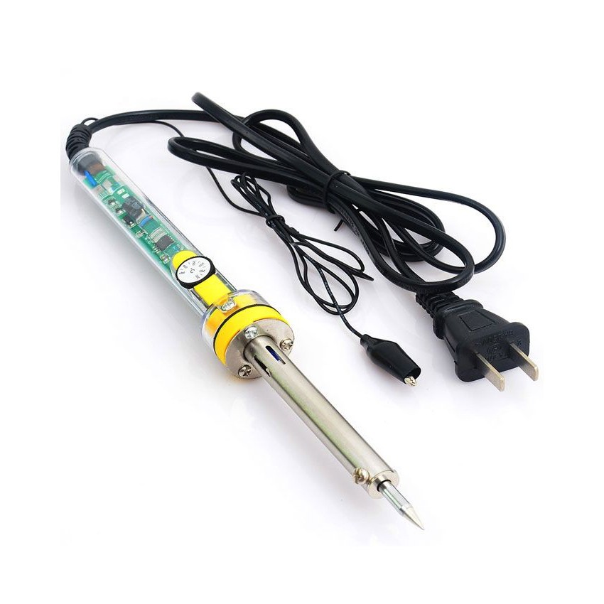 Professional Transparent Soldering Iron 60W With Temperature Controller - White