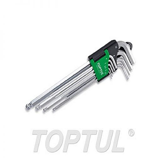 TOPTUL LN Key Set 9pc 1.5 to 10mm Extra Long Length (ball head type) TOPTUL GAAL0917