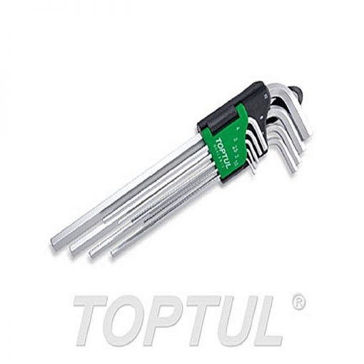 TOPTUL LN Key Set 9pc 1.5 to 10mm extra long length (hex type) TOPTUL GAAL0912
