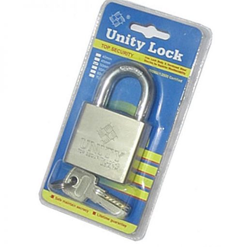50mm High Quality With 3 Keys Padlock - Silver