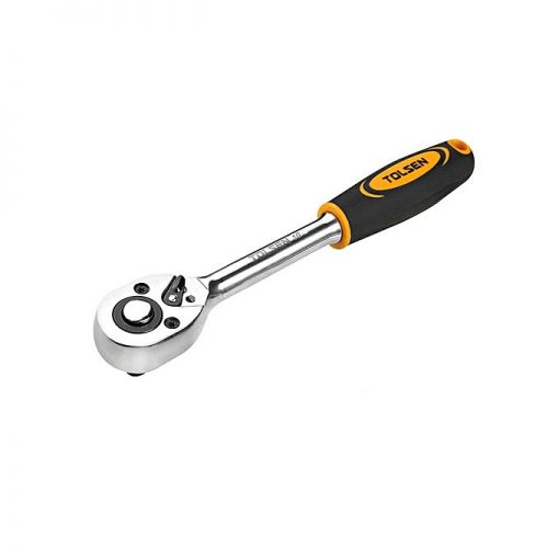 Tolsen Reversible Socket Ratchet Wrench 3/8 Square Drive - Yellow & Black