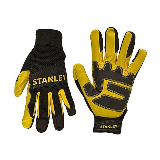 Stanley Black Leather Gloves For Men