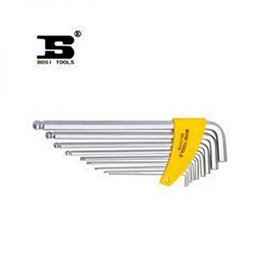 Bosi Bs-F318B Hex Key Set Ballpin Inch Size-Silver
