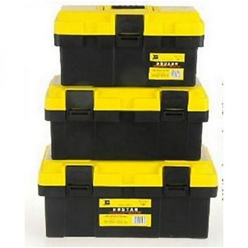 Bosi Bs-21016 Plastic Tool Box 16''-Yellow & Black