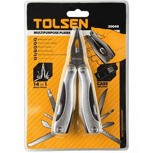Tolsen Multipurpose Plier 14 in 1 Multi Tool - Silver