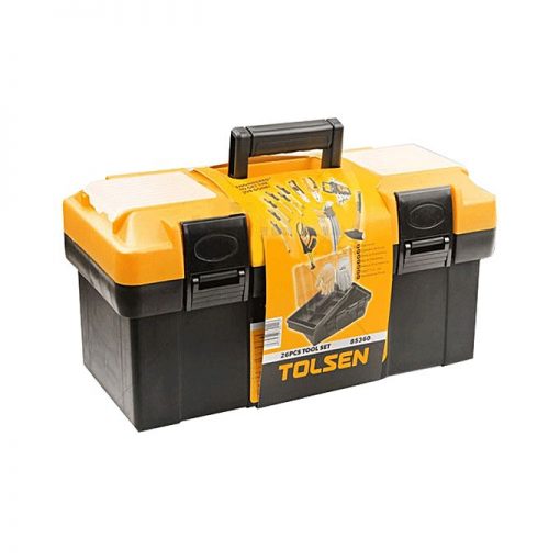 Tolsen Tool Box with Tool - 26 Pcs - Yellow & Black