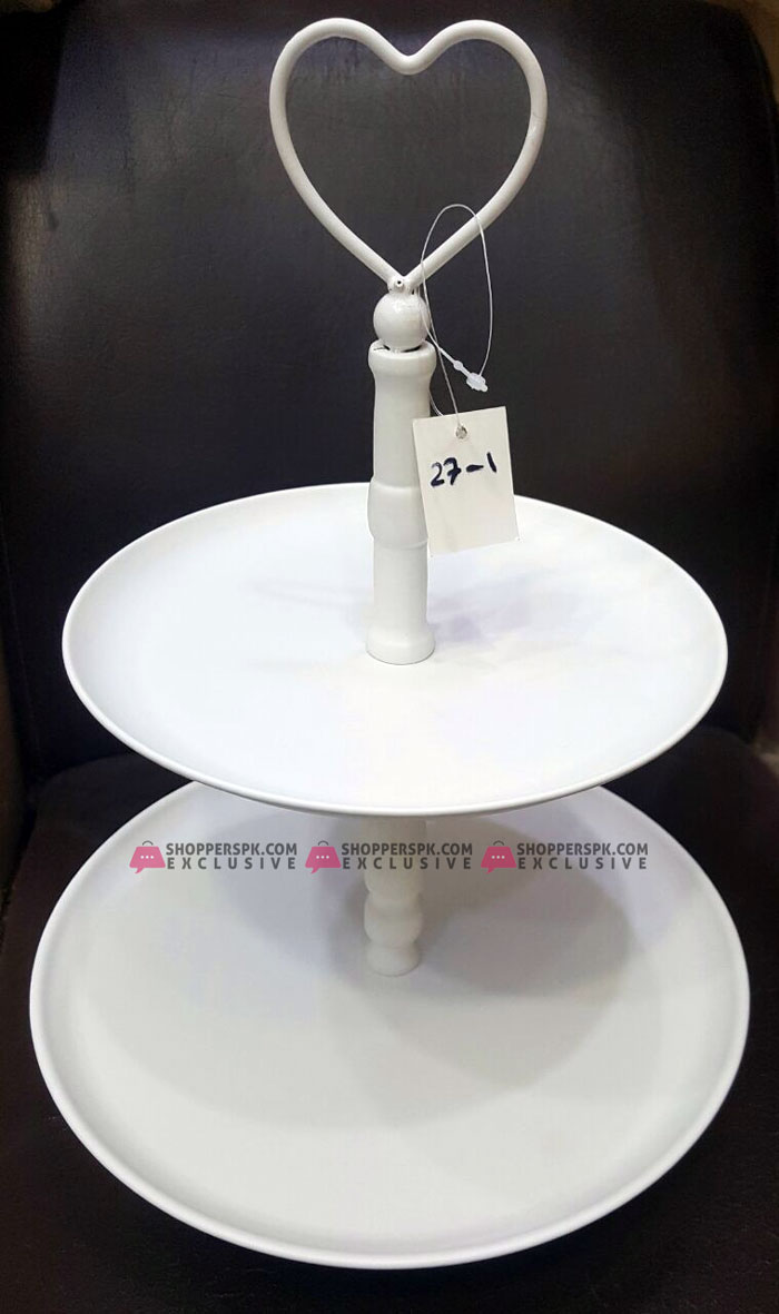 2-Layer Metal Cake And Cupcake Stand 27-1