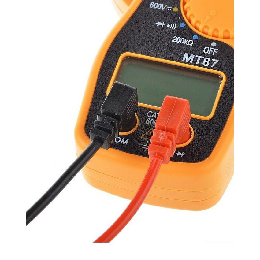 Lcd Auto Digital Multimeter Electronic Voltage Tester Ac/Dc Clamp Transistor Meter - Yellow