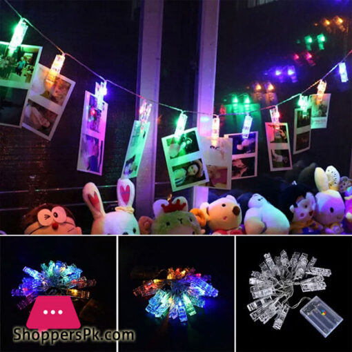 4 M 20 LED Battery Operated DIY Photo Card Clip Decorative Lighting String