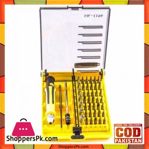 45 in 1 Professional Hardware Tool Kit Screw Driver CN131 - Yellow