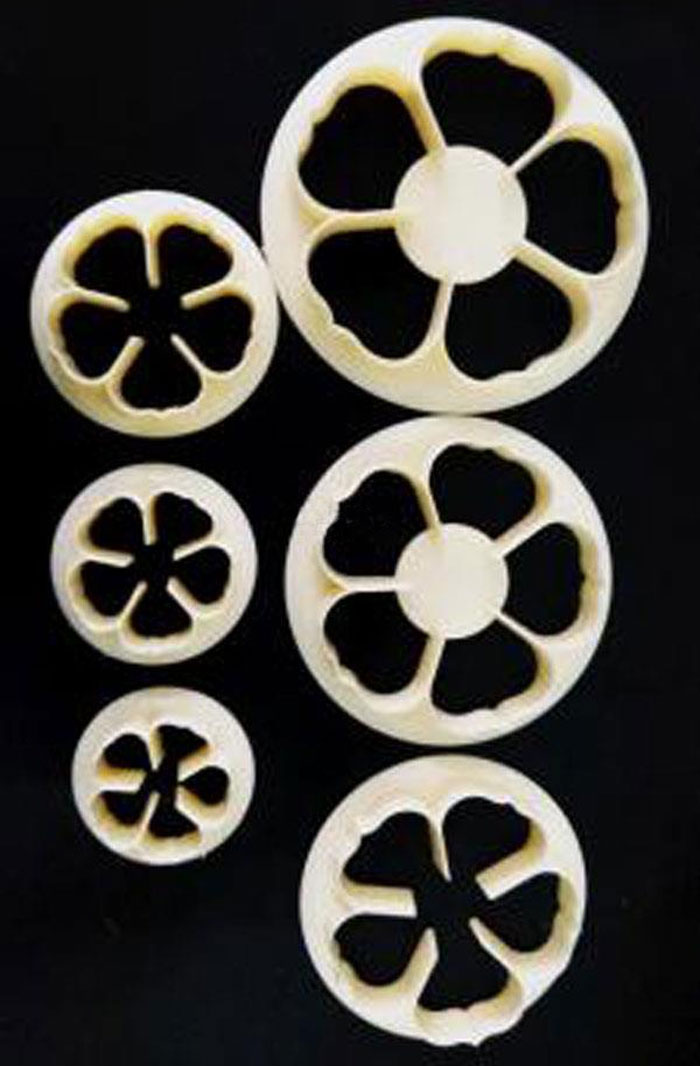5-Petal Rose Fondant Cutters 6 Sizes