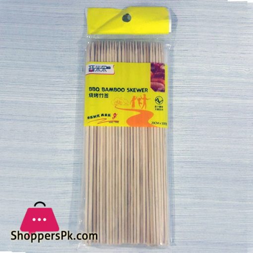 BBQ Bamboo Skewer 10 Inch Pack of 100