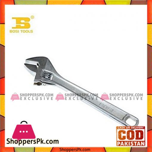 Bosi Bs-F313 Adjustable Wrench 12''-Silver