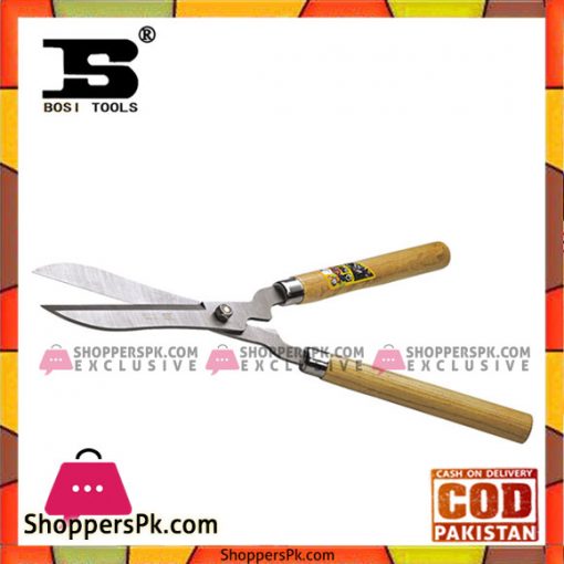 Bosi-F306 Garden Shears With Wood Handles-Silver